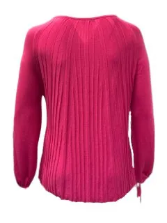 Marina Rinaldi Women's Pink Ametista Knitted Long Sleeves Sweater Size M NWT