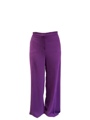 Marina Rinaldi Women's Purple Raro Straight Leg Pants NWT