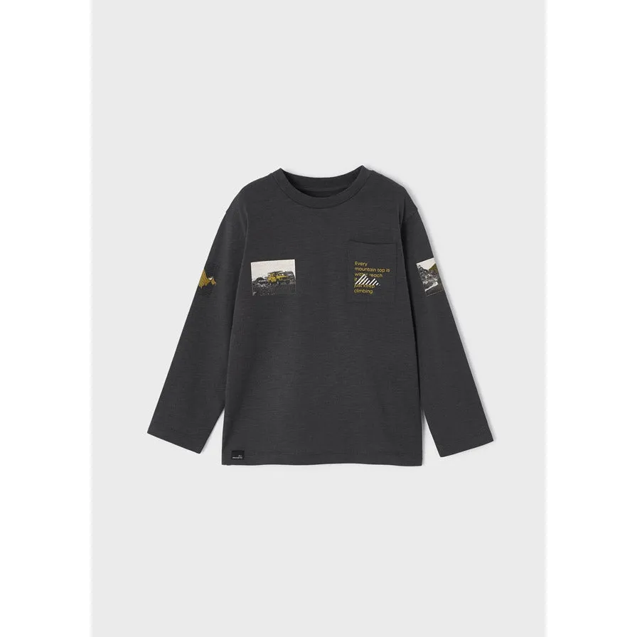 Mayoral Long Sleeve Every Mountain Top Tee - Carbon