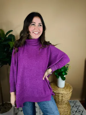 Melanie Brushed Poncho Sweater