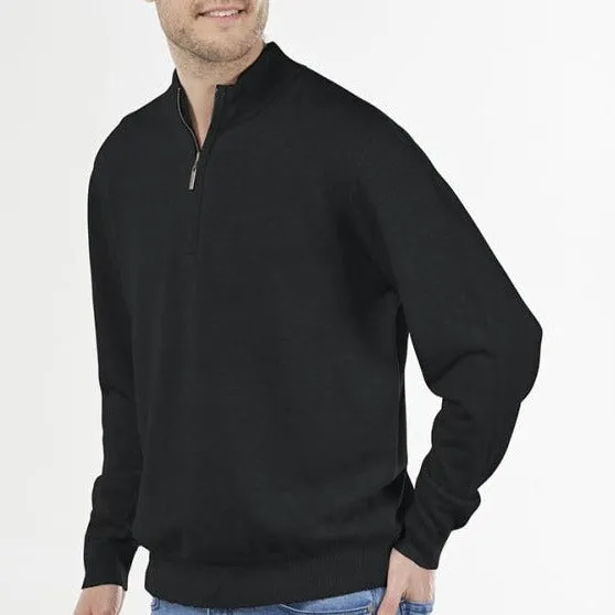 Men's 1/4 Zip Jumper - Black