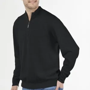 Men's 1/4 Zip Jumper - Black