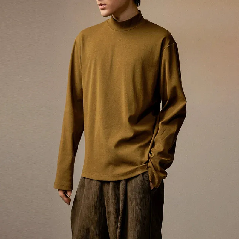 Men's High-Neck Long-Sleeve Shirt
