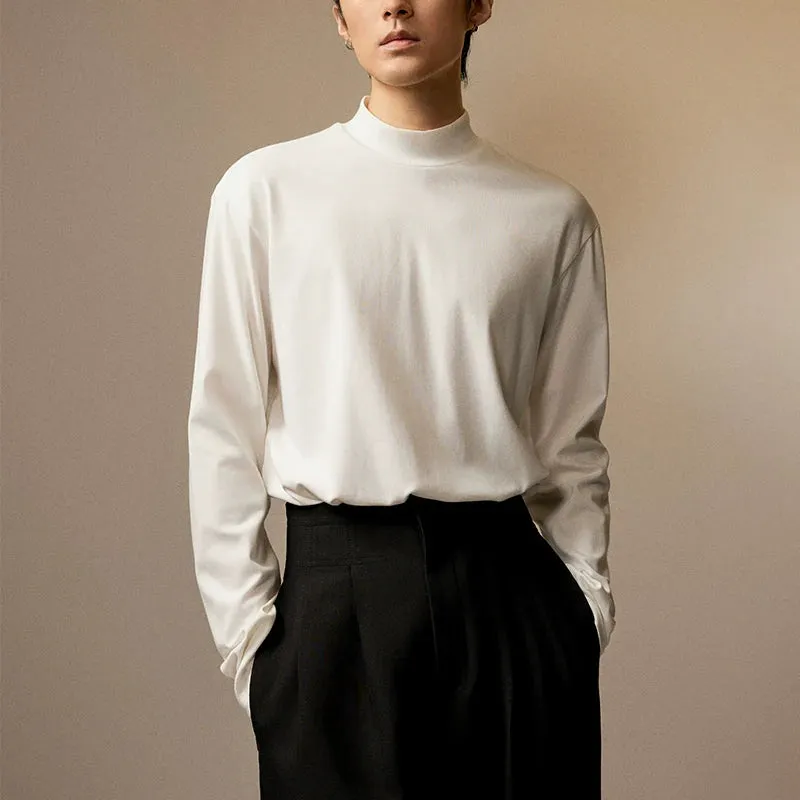 Men's High-Neck Long-Sleeve Shirt