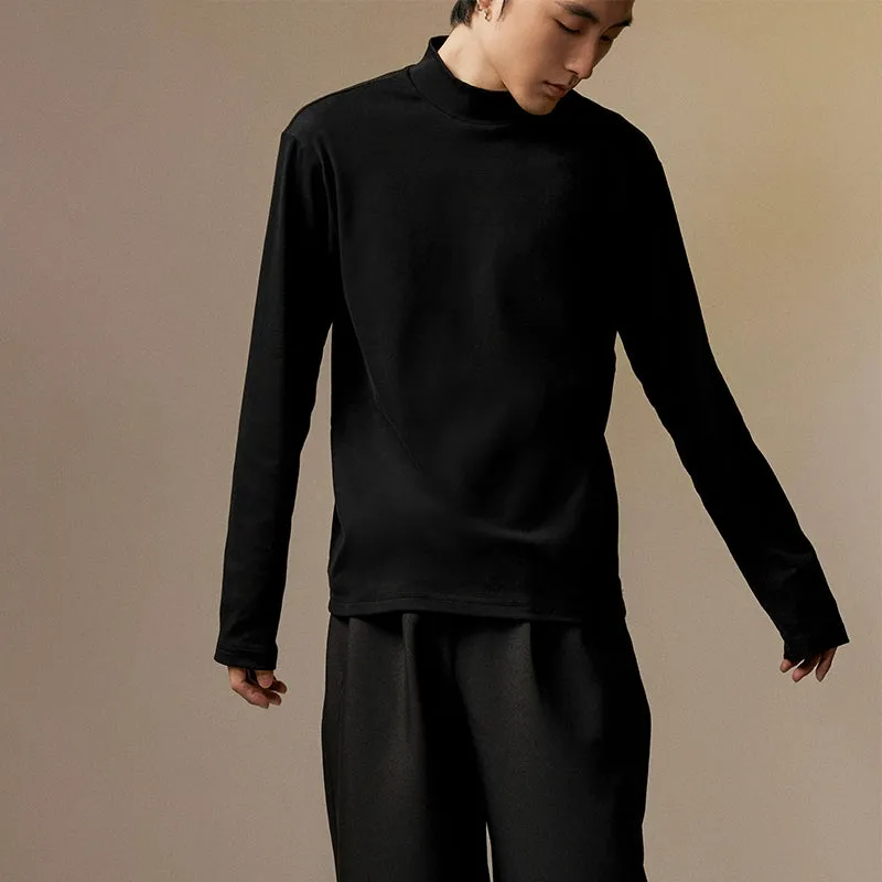 Men's High-Neck Long-Sleeve Shirt