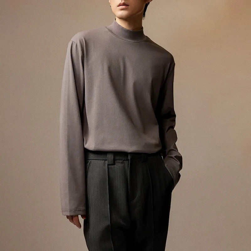 Men's High-Neck Long-Sleeve Shirt