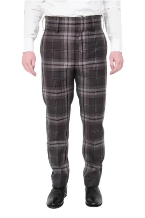 Men's High‑Waisted Tartan Trouser