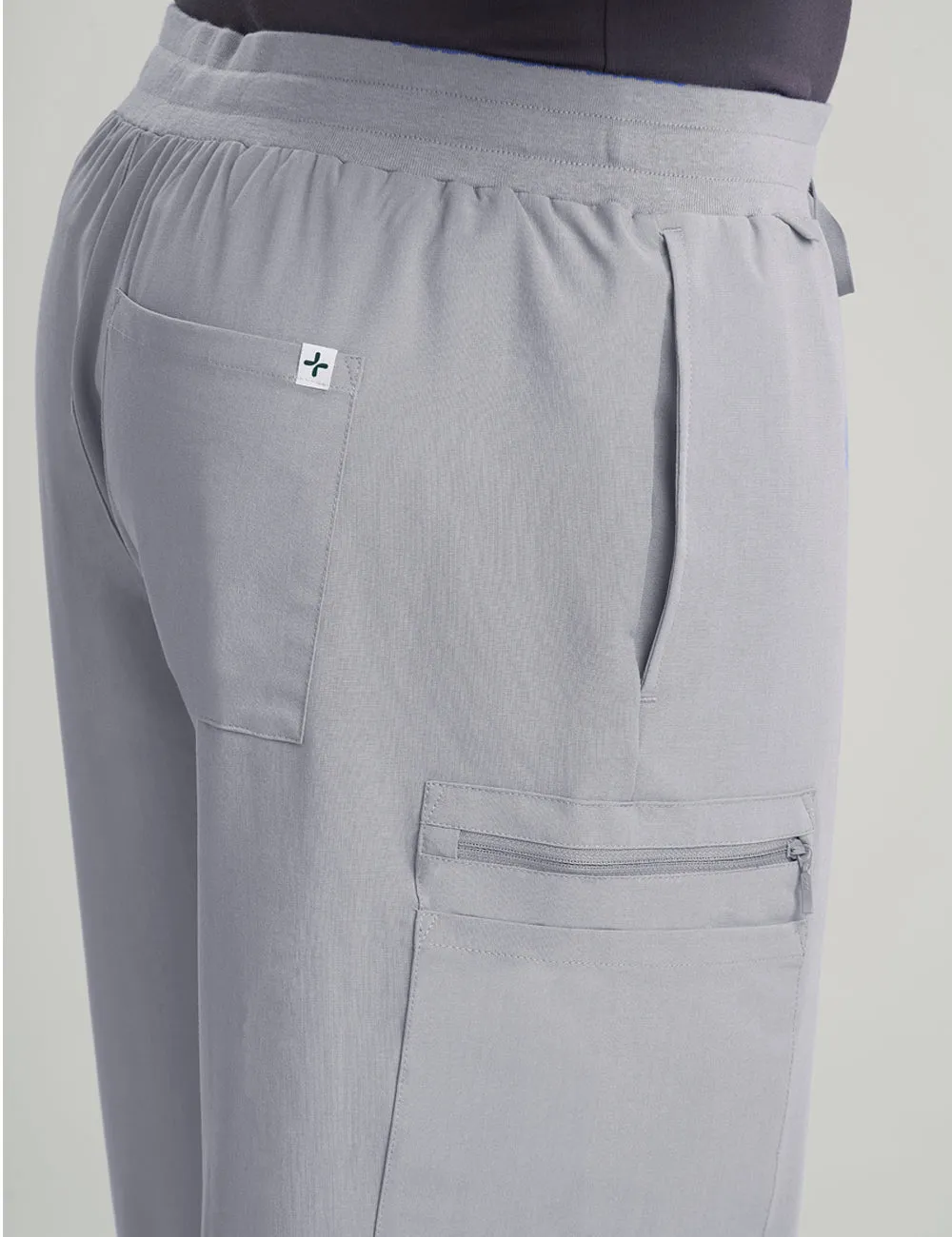 Mens Straight Leg Scrub Pants - Stone Gray
