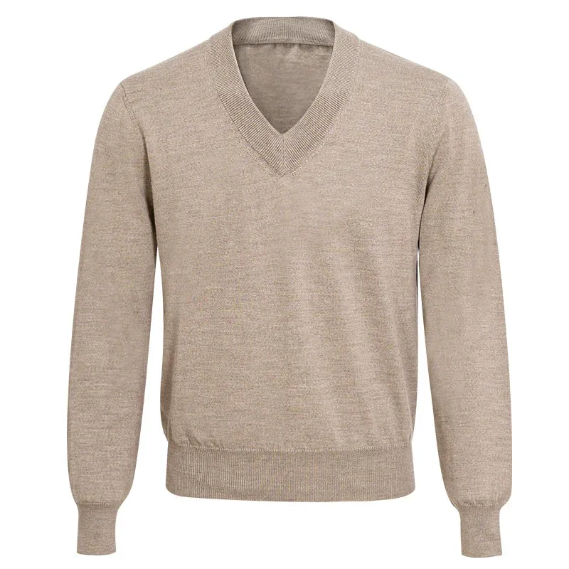 Merino Wool V-neck Sweater
