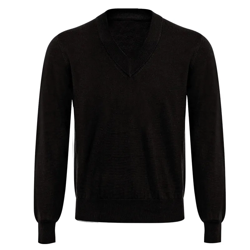 Merino Wool V-neck Sweater