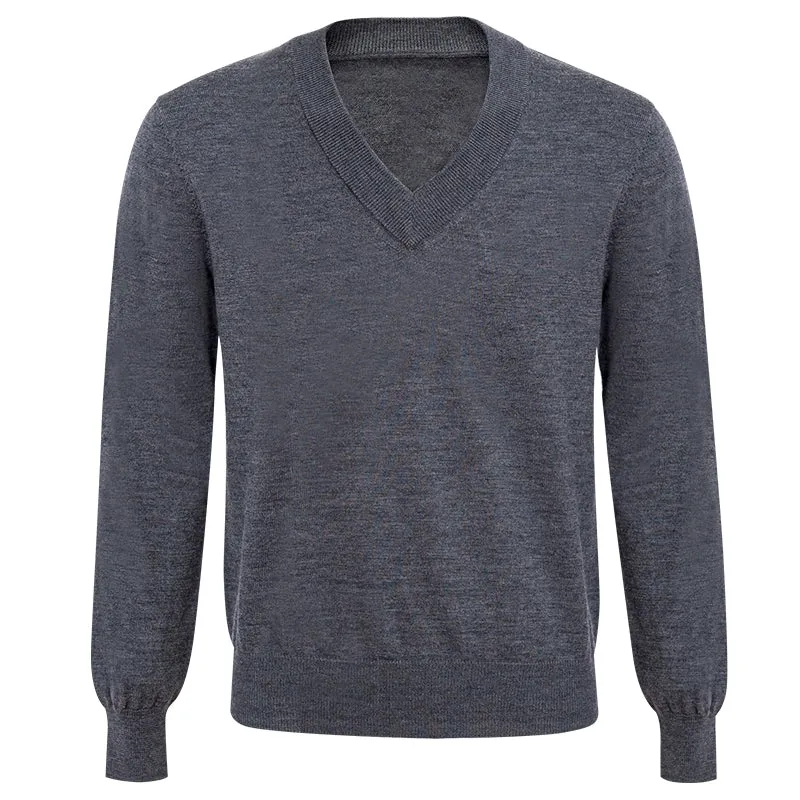 Merino Wool V-neck Sweater