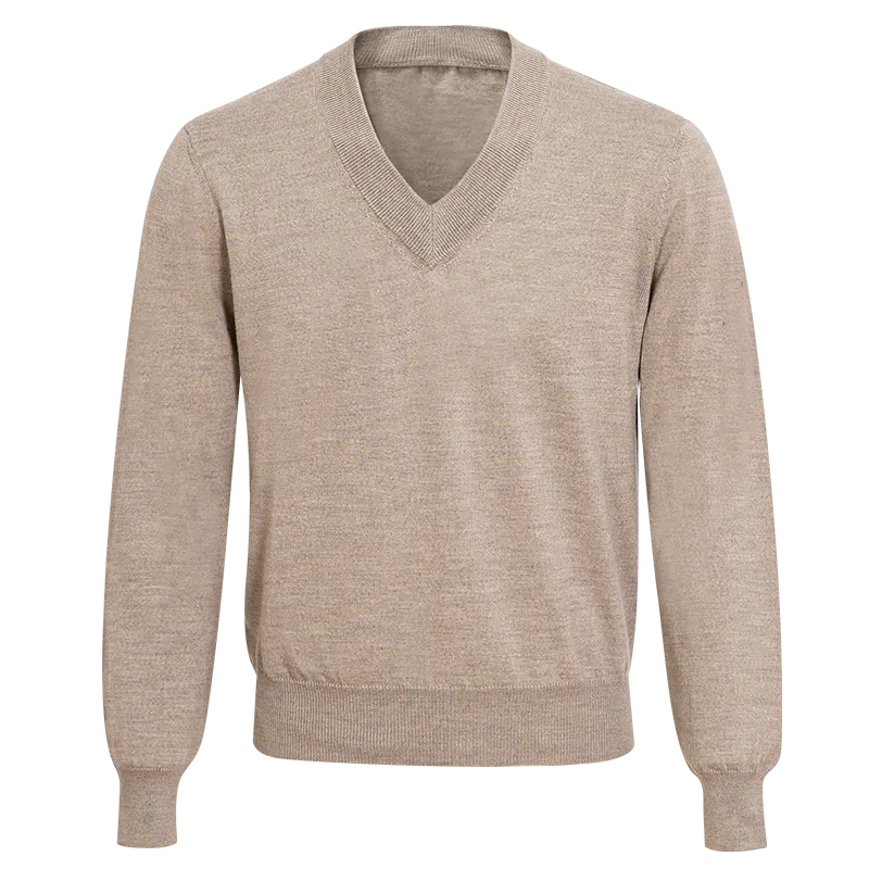 Merino Wool V-neck Sweater