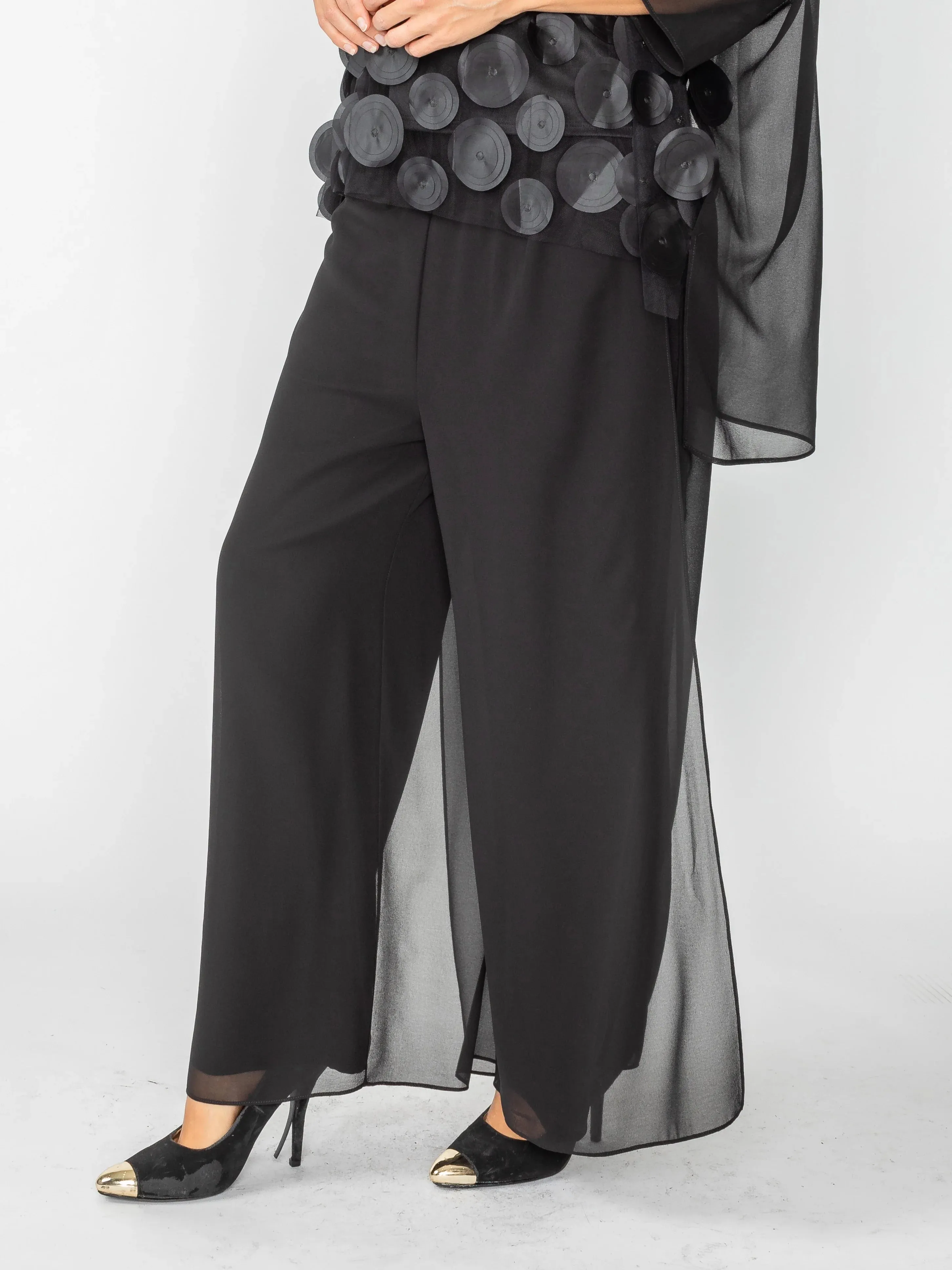 Mesh Wild Leg Pants