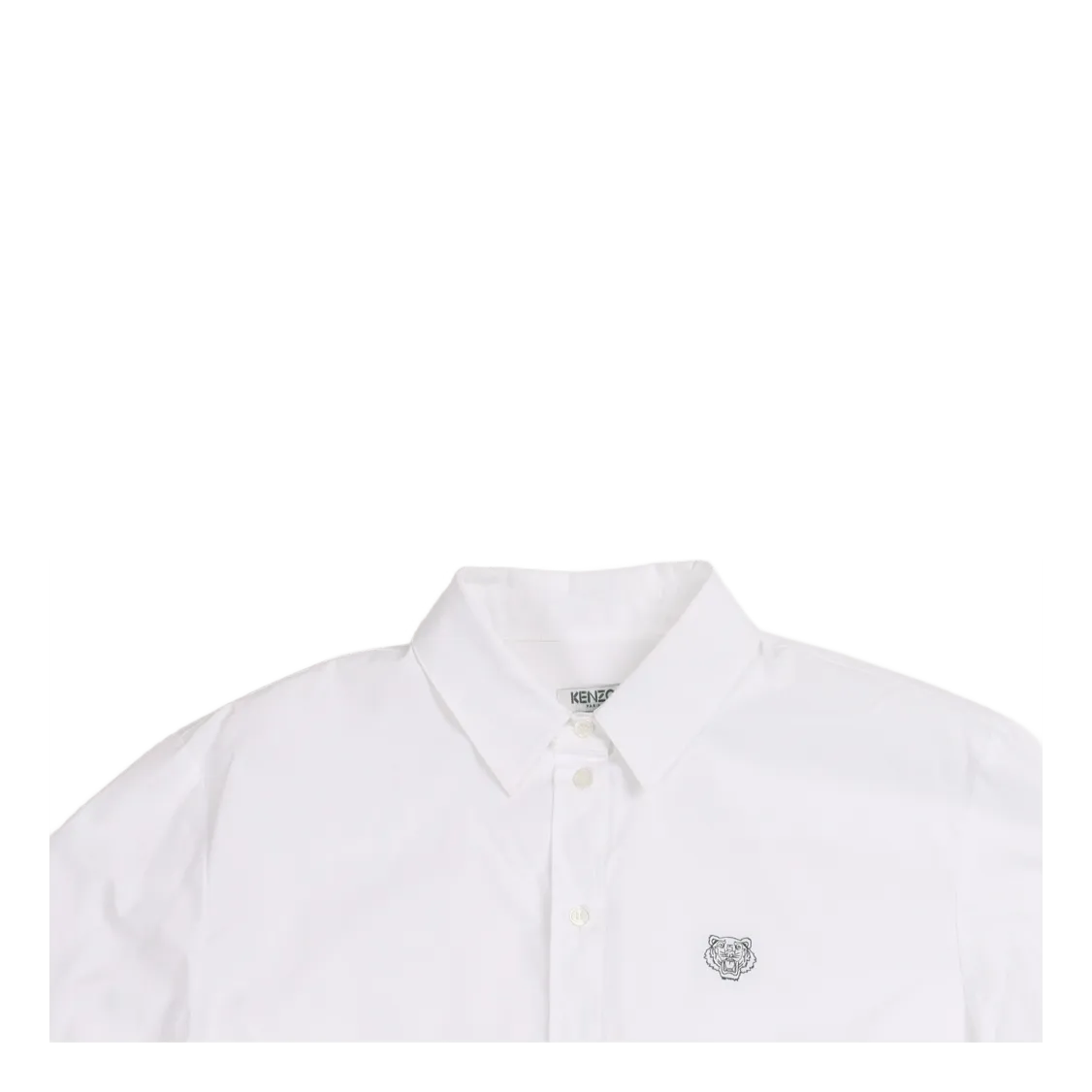 Mini Tiger Shirt Dress White