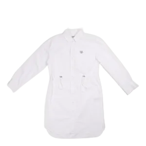 Mini Tiger Shirt Dress White