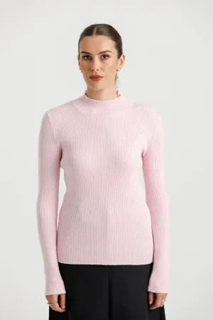 MOCK NECK LONGSLEEVE - BLUSH