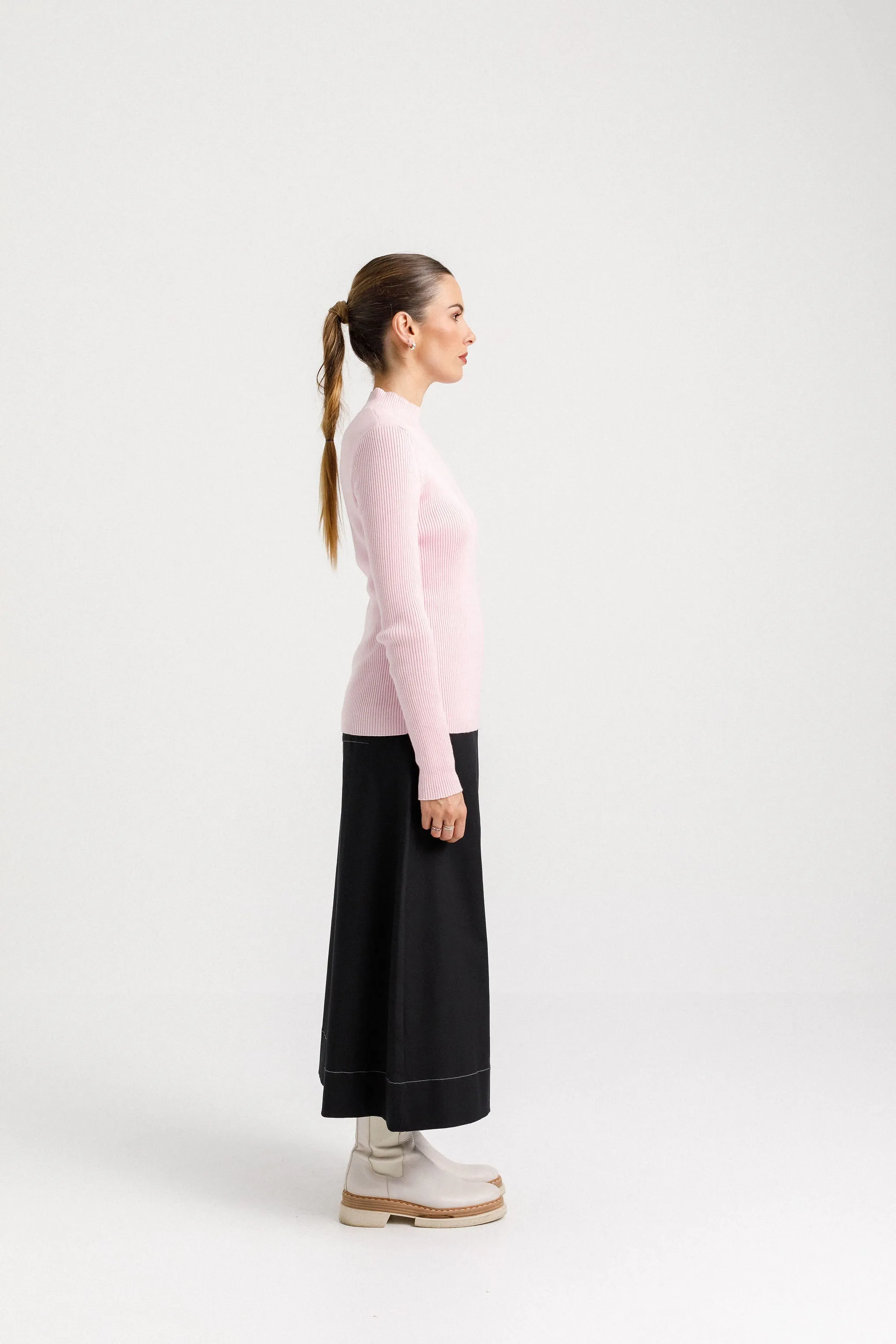 MOCK NECK LONGSLEEVE - BLUSH