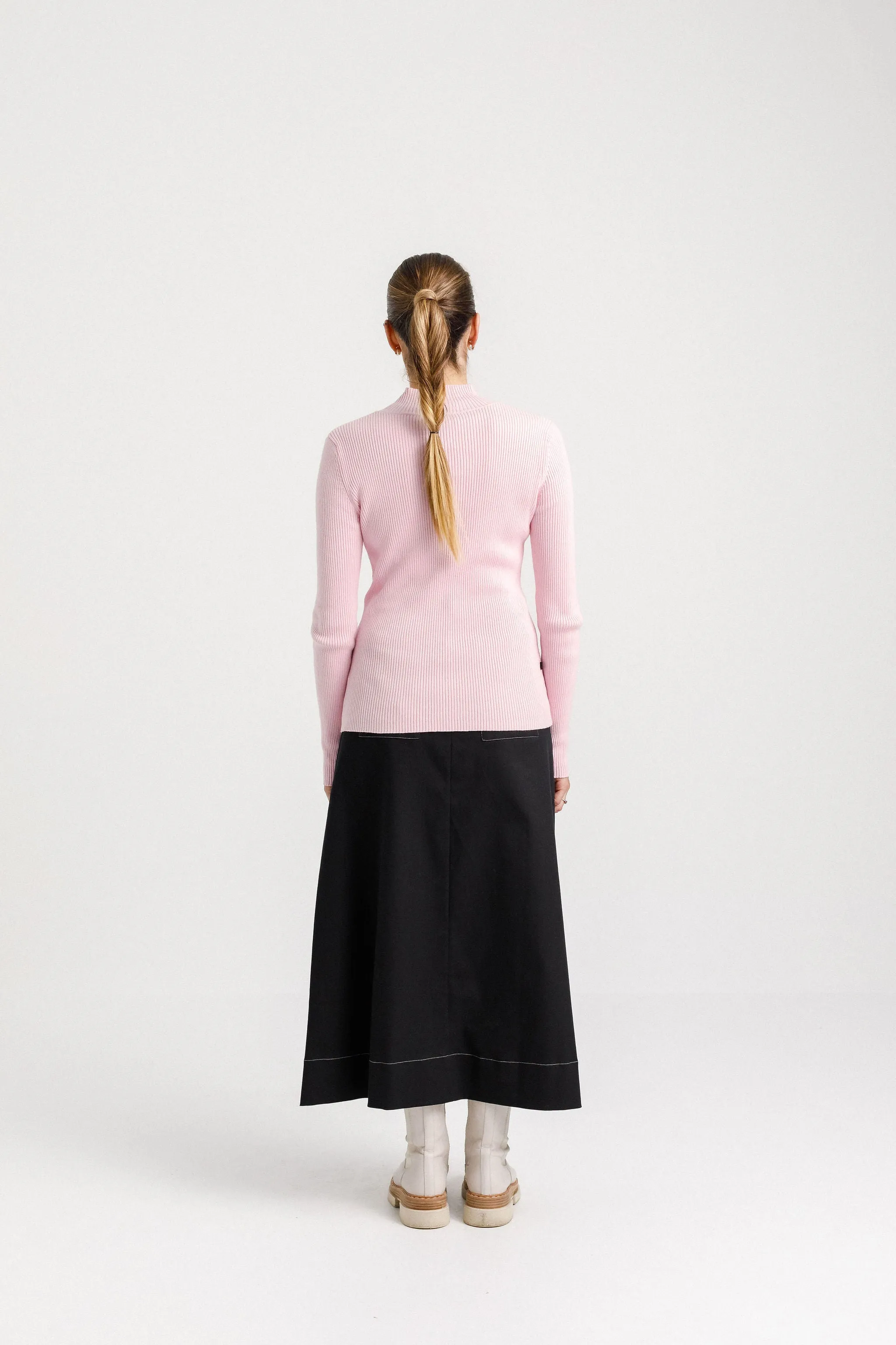 MOCK NECK LONGSLEEVE - BLUSH