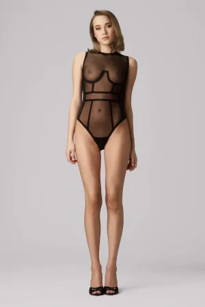 Murmur Cage Sheer Bodysuit