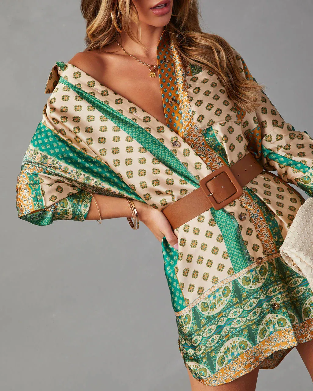Muse Button Down Shirt Dress