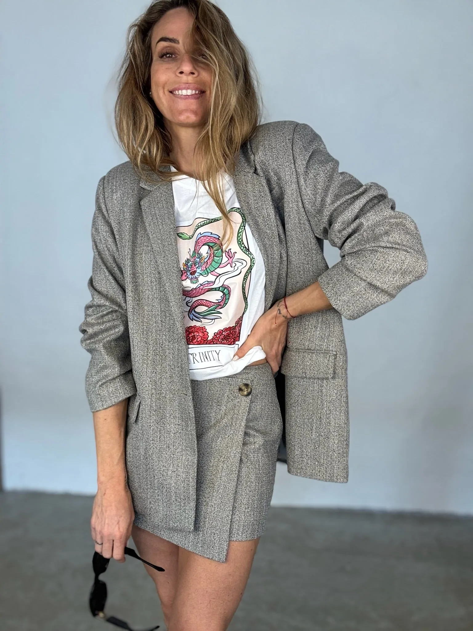 My Essential Wardrobe - Blazer - Oatmeal Melange - Emmy