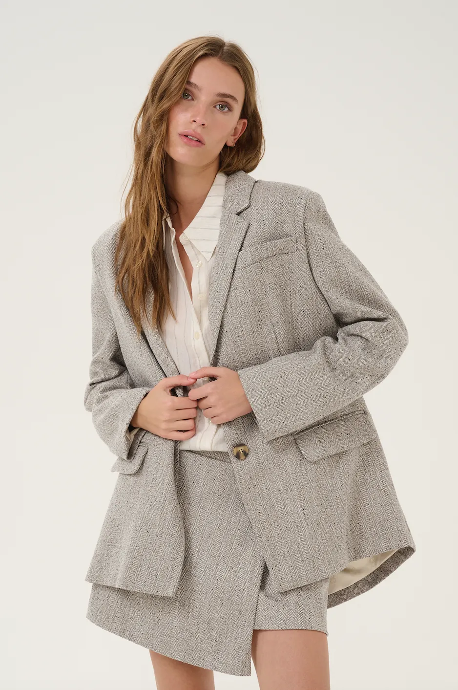 My Essential Wardrobe - Blazer - Oatmeal Melange - Emmy