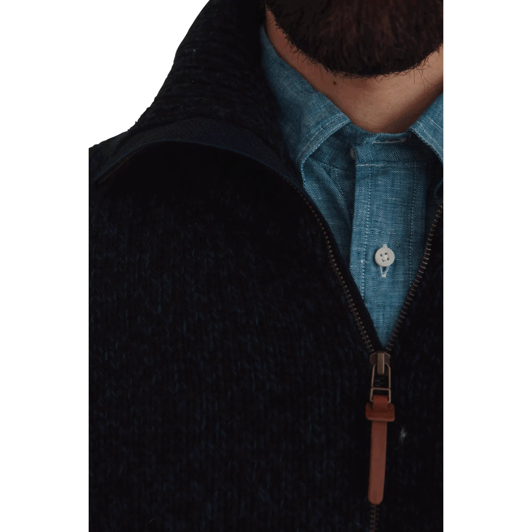 Nansen Zip Cardigan, Navy
