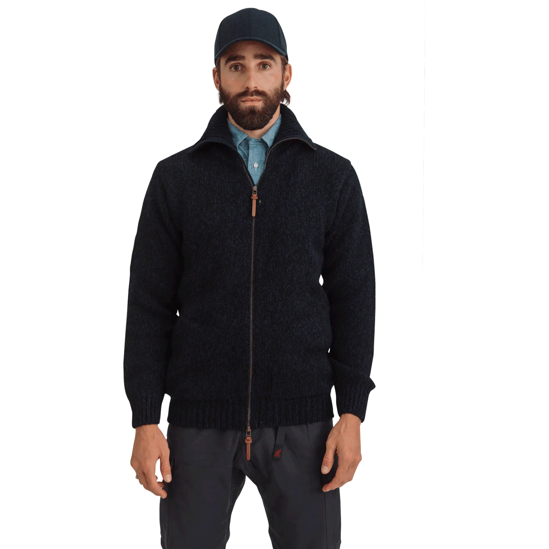 Nansen Zip Cardigan, Navy