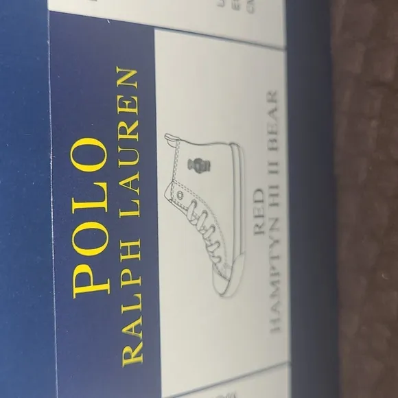 New Polo Bear by Ralph Lauren canvas high tops sizes 5.5jr = 7 wmn