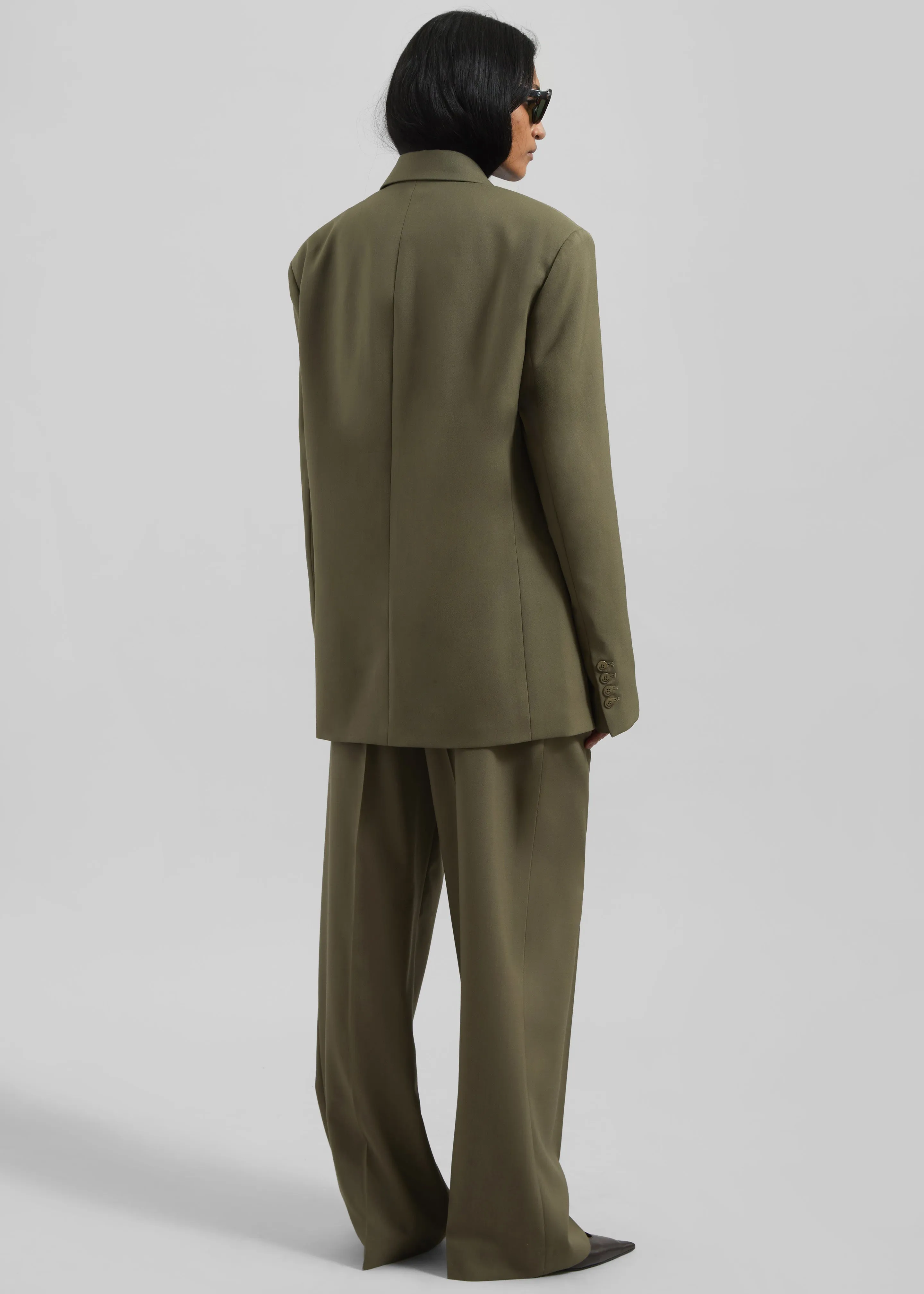 Newark Double Breasted Blazer - Khaki