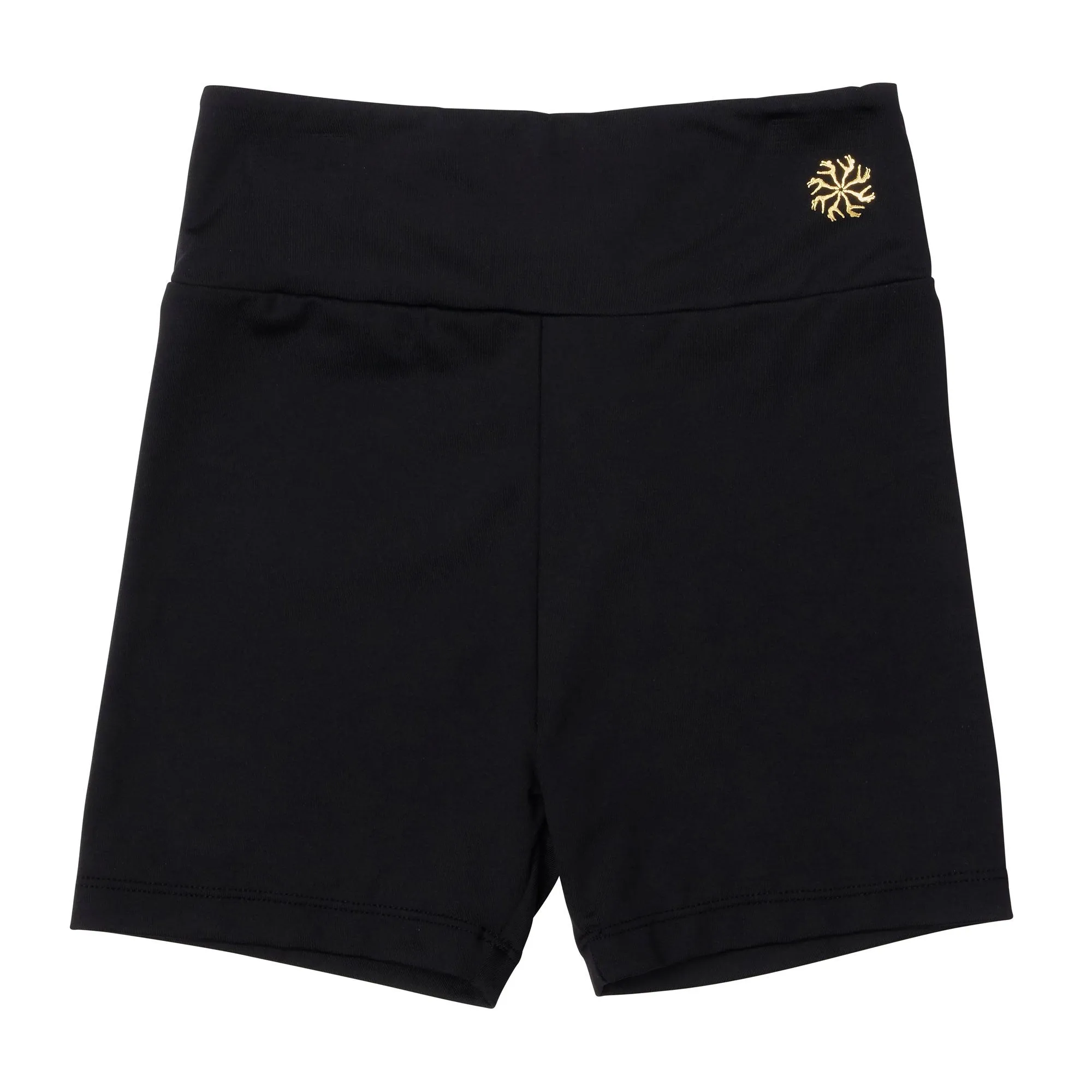 Nicole: Midi Length Bike Shorts in Black (Recycled)