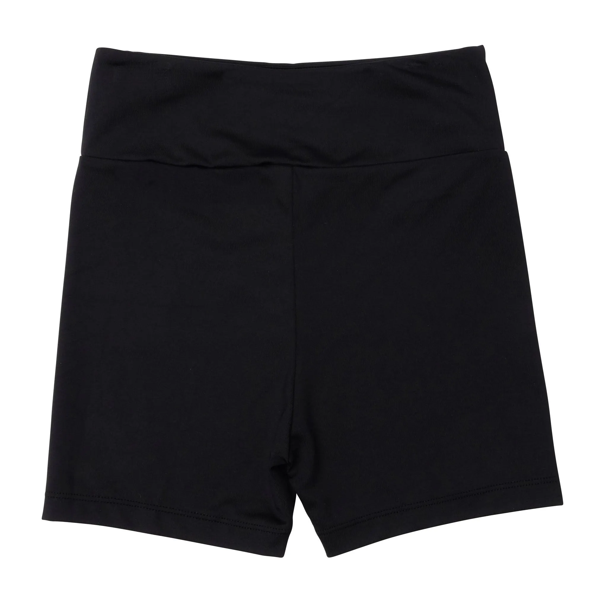 Nicole: Midi Length Bike Shorts in Black (Recycled)