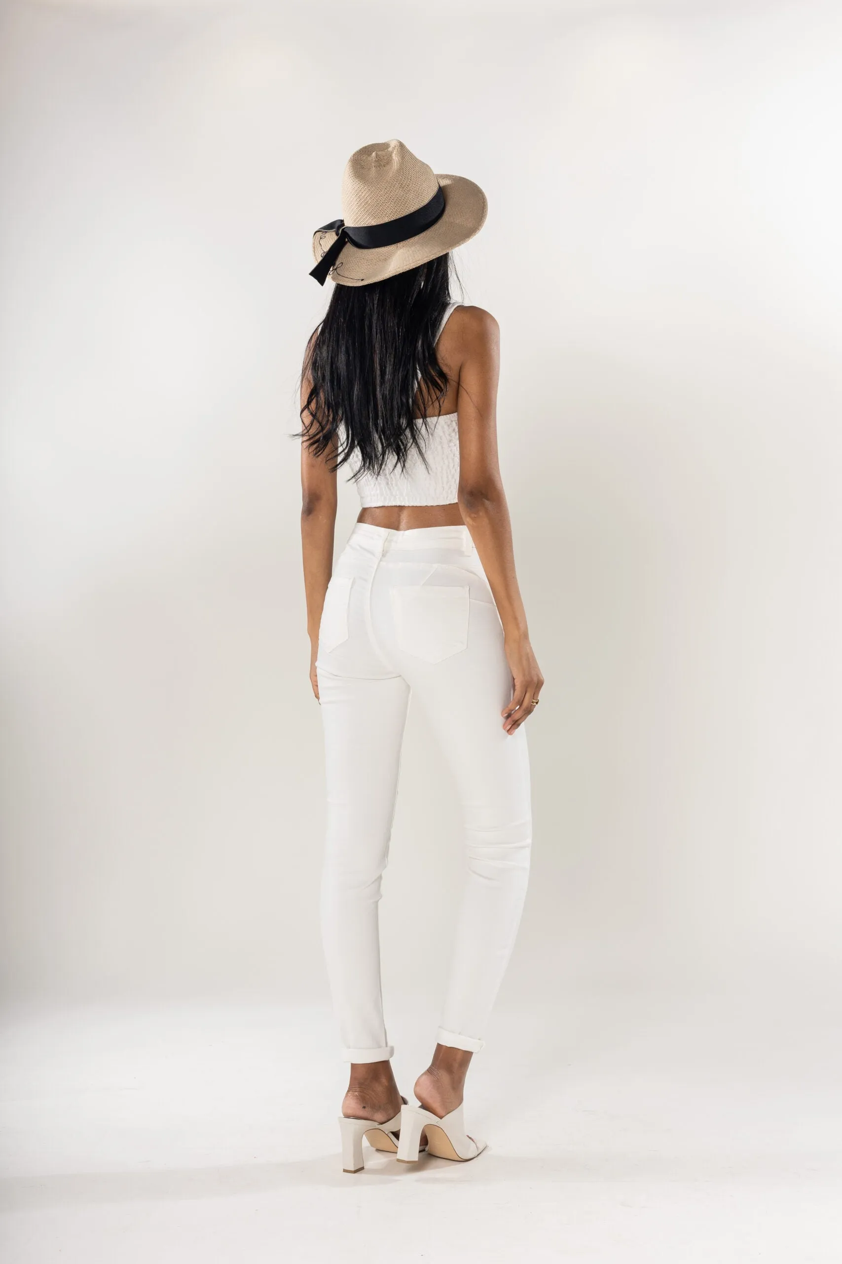 Nina Carter White Slim Push up jeans