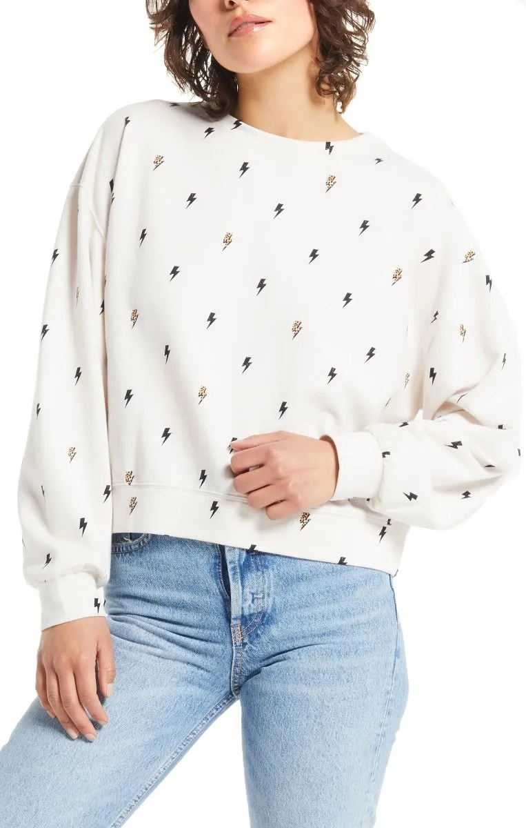 Noa Leopard Bolt Pullover In Sandstone By Z Supply Zt214351