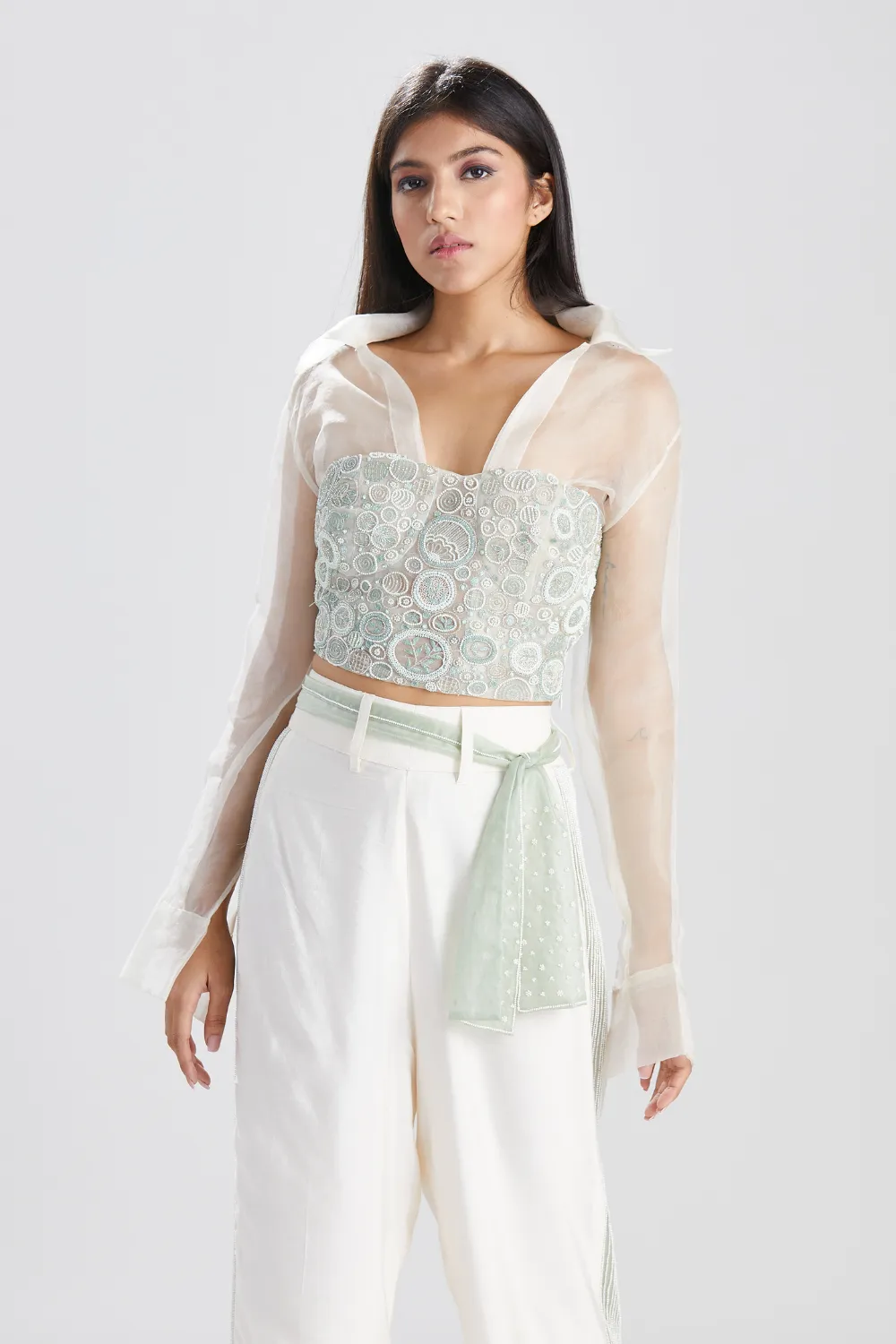 Noor Celadon Vrit Corset with Pants