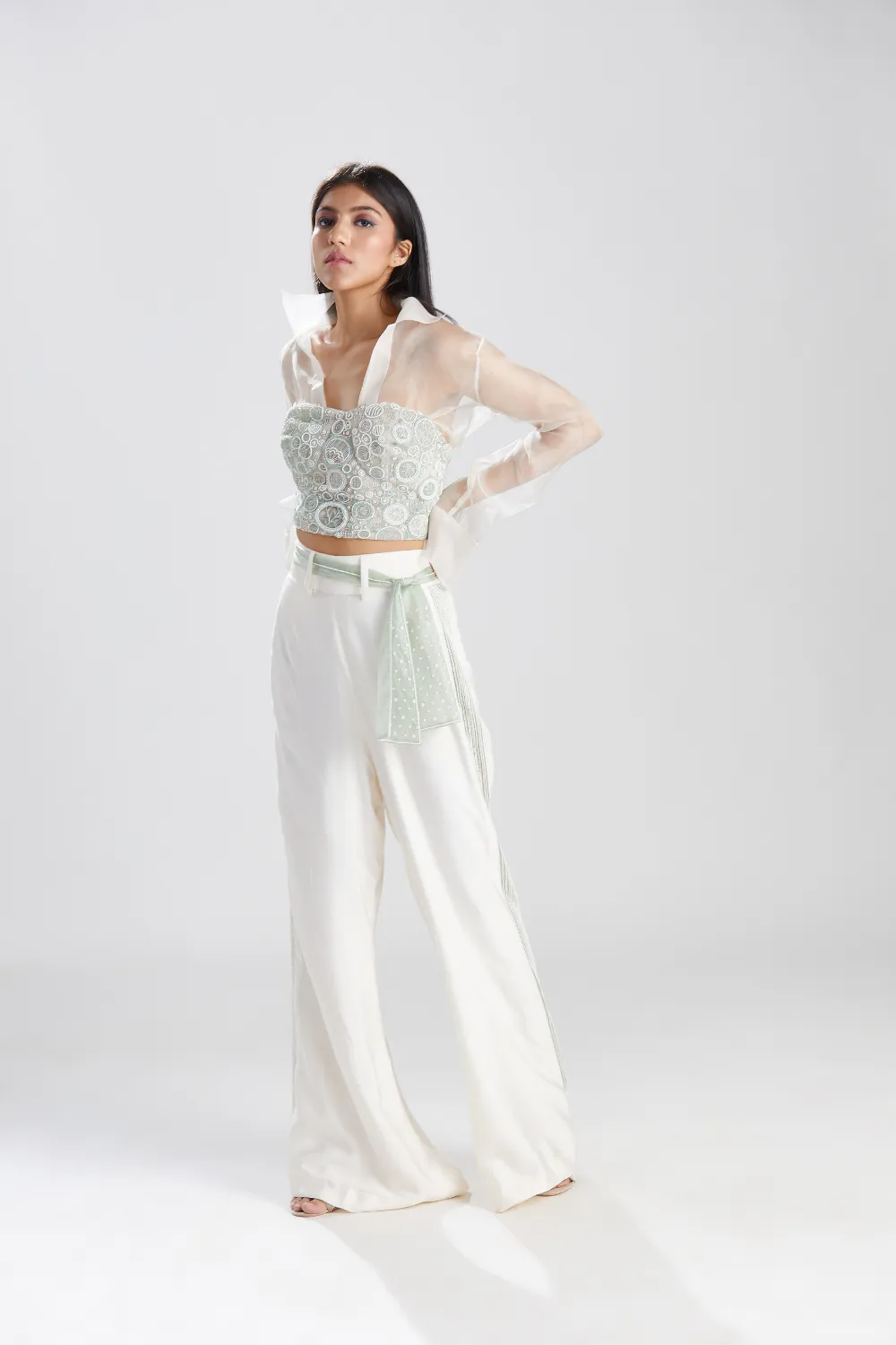 Noor Celadon Vrit Corset with Pants