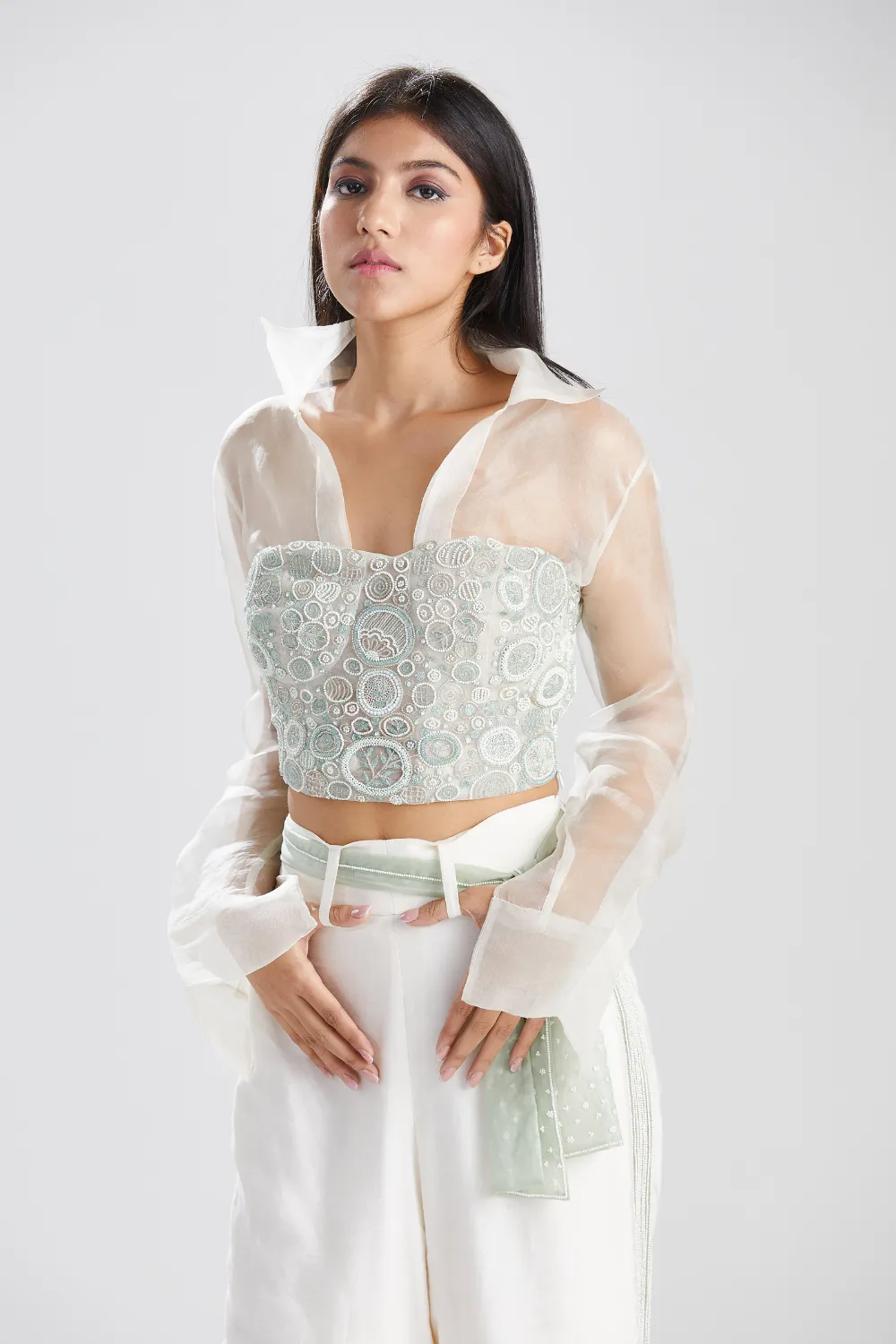 Noor Celadon Vrit Corset with Pants