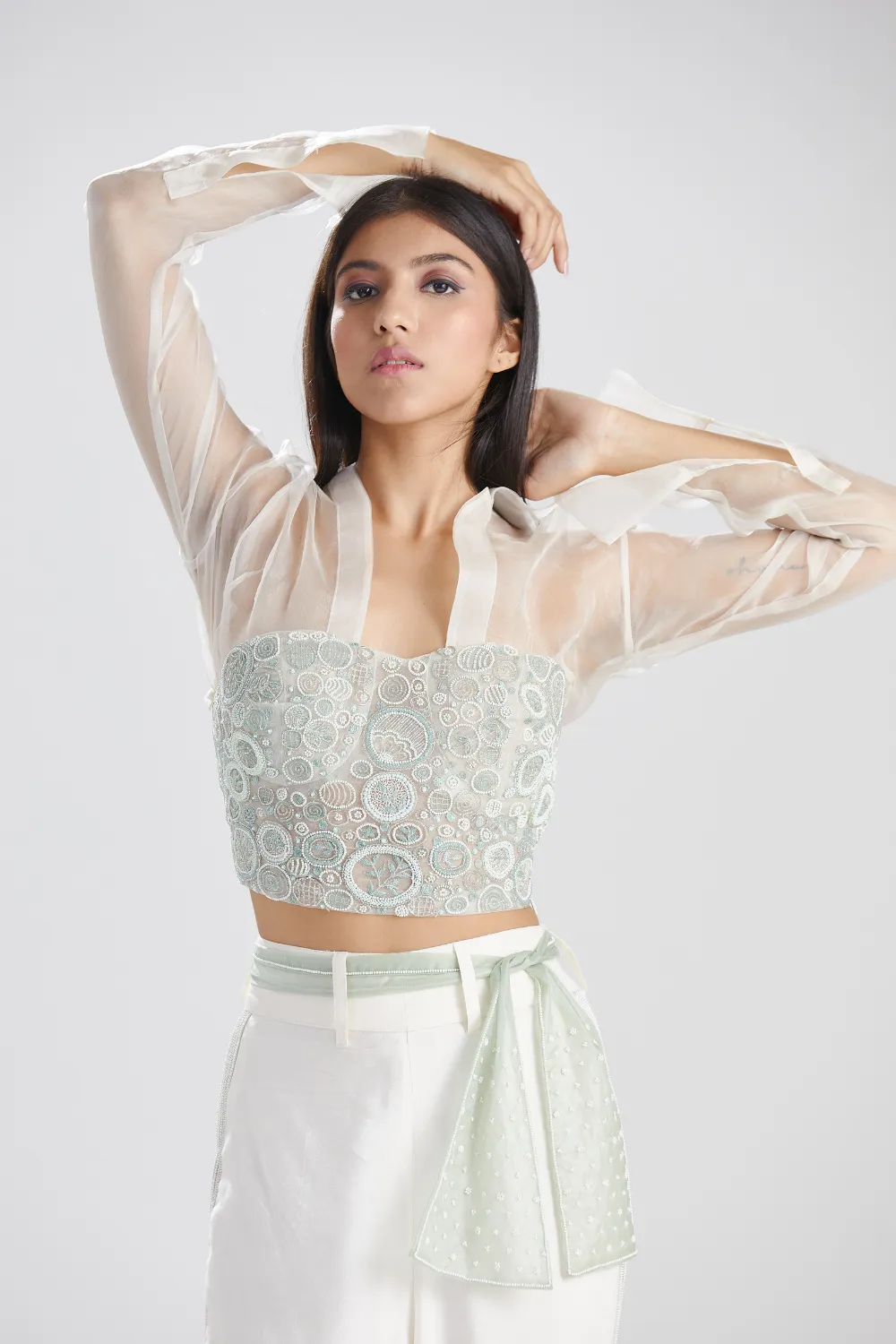 Noor Celadon Vrit Corset with Pants