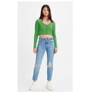 NWT Levi’s Wedgie Straight Leg High Waist Distressed Jeans 24 Jazz Devoted Wash