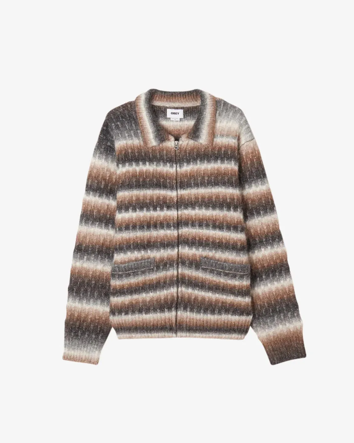 Obey Reggie Zip Up Cardigan
