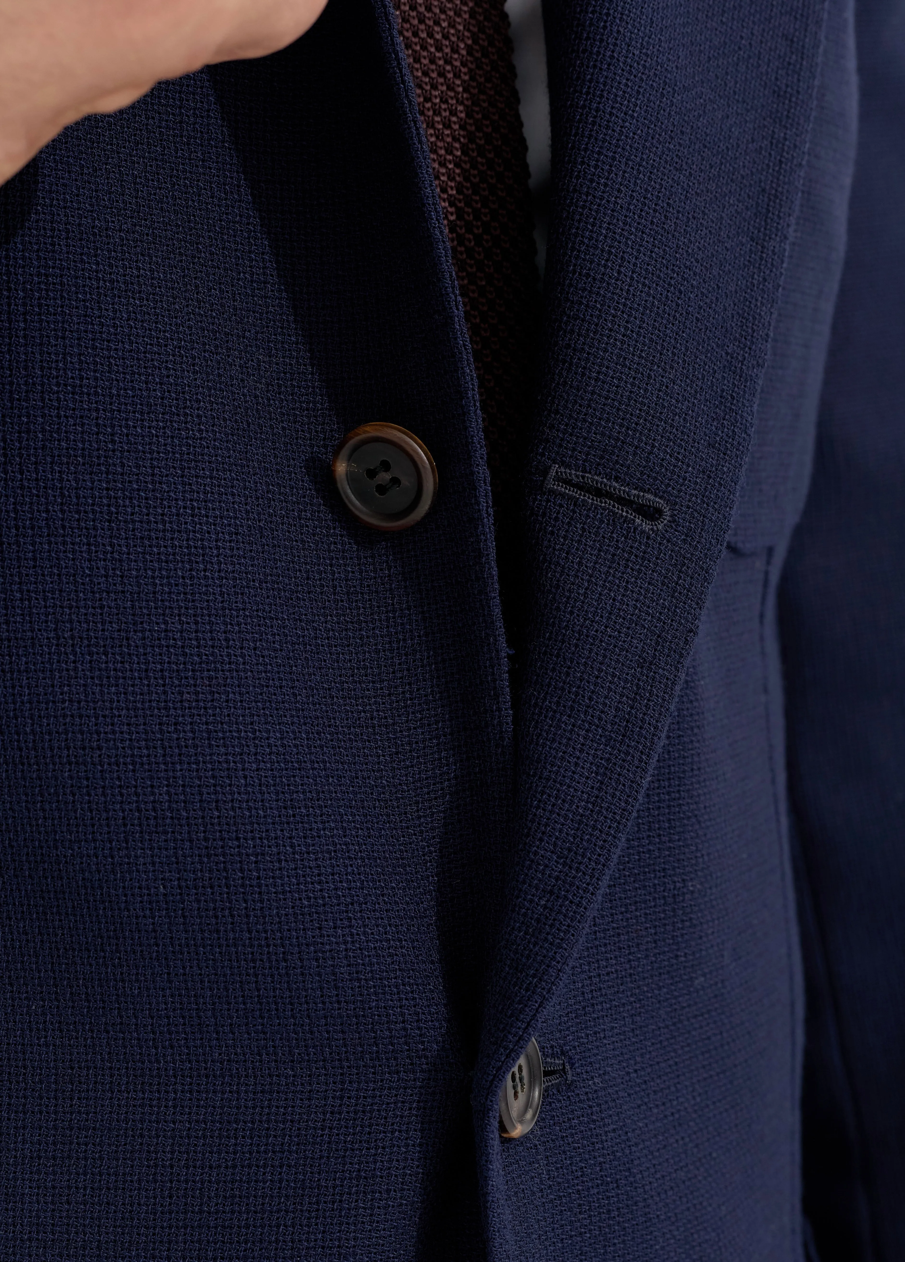 Orazio Luciano X Enis Inci - Dark Navy Smith Wolens Pure Wool Hopsack Jacket