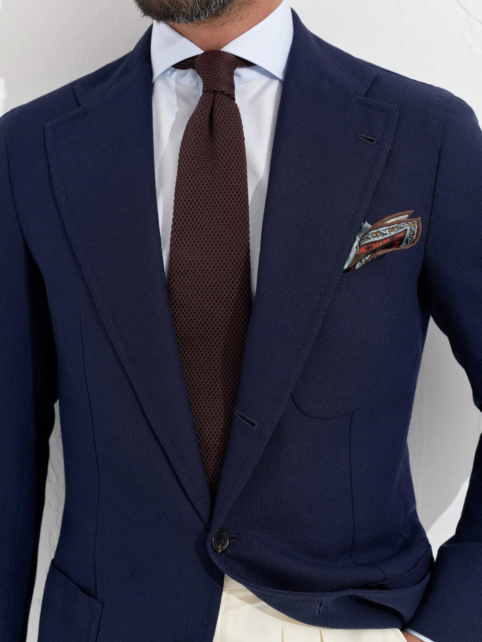 Orazio Luciano X Enis Inci - Dark Navy Smith Wolens Pure Wool Hopsack Jacket