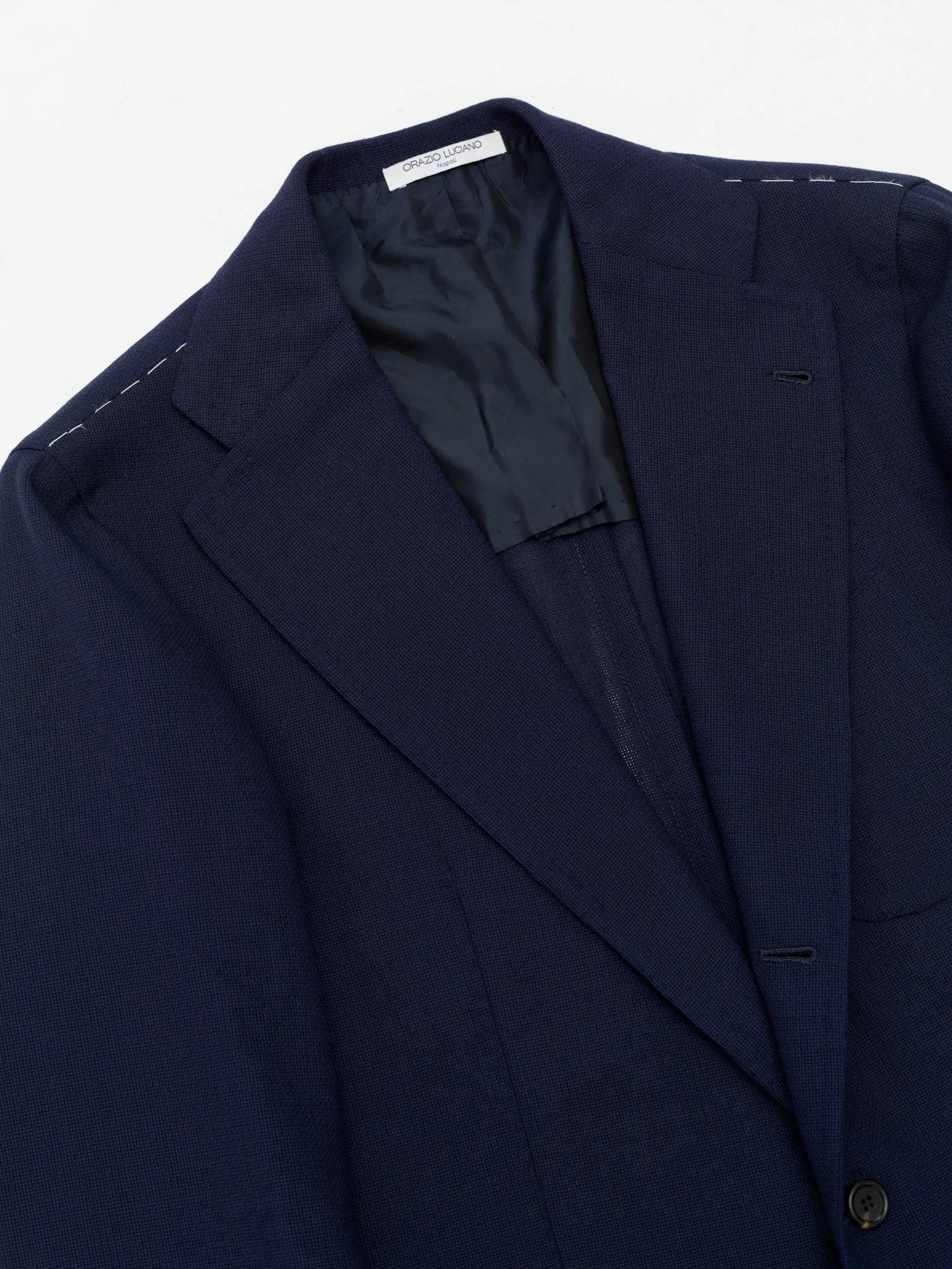 Orazio Luciano X Enis Inci - Dark Navy Smith Wolens Pure Wool Hopsack Jacket