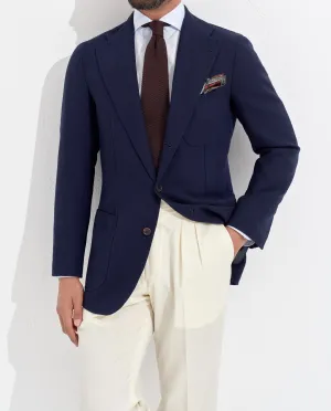 Orazio Luciano X Enis Inci - Dark Navy Smith Wolens Pure Wool Hopsack Jacket