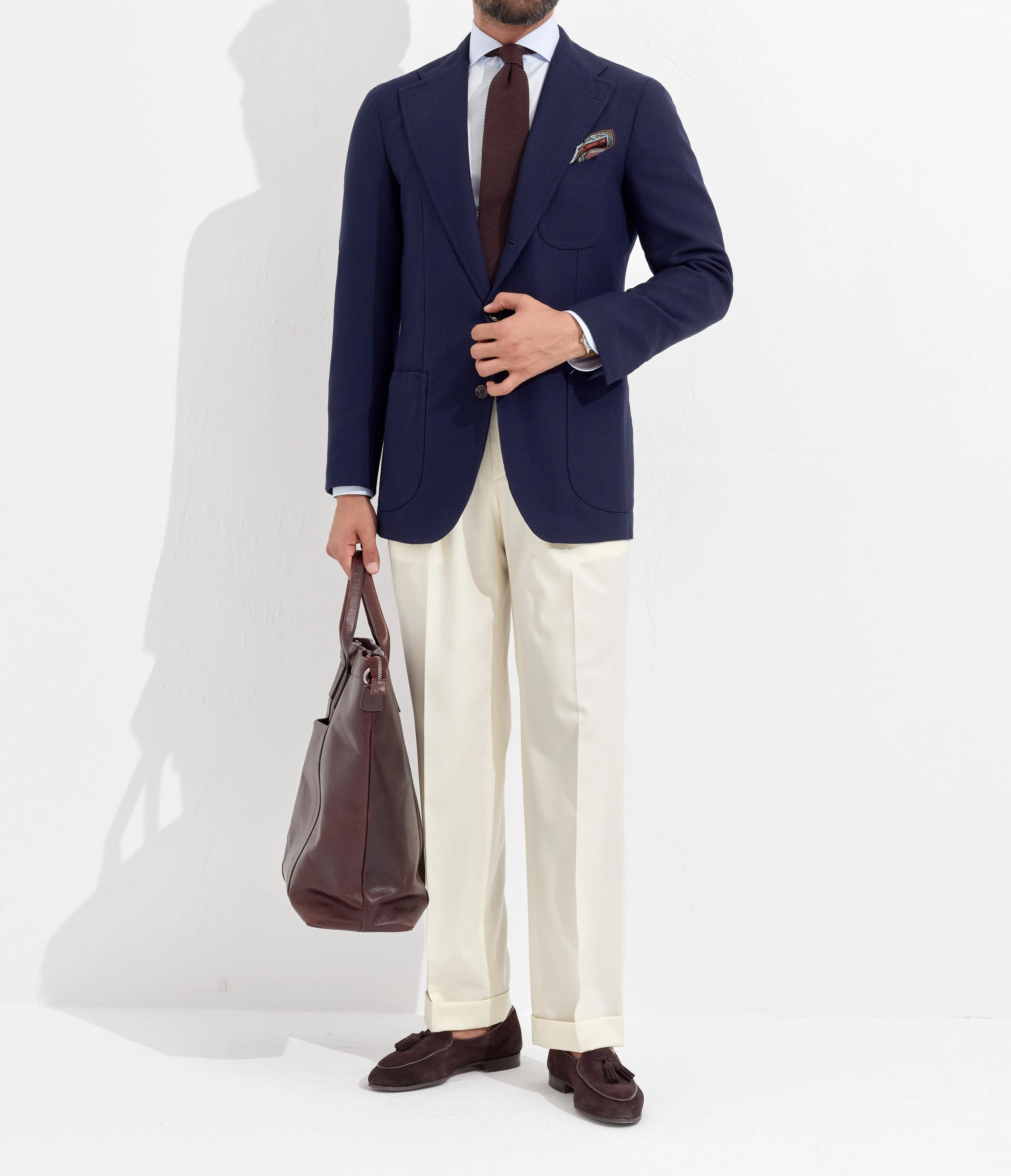 Orazio Luciano X Enis Inci - Dark Navy Smith Wolens Pure Wool Hopsack Jacket