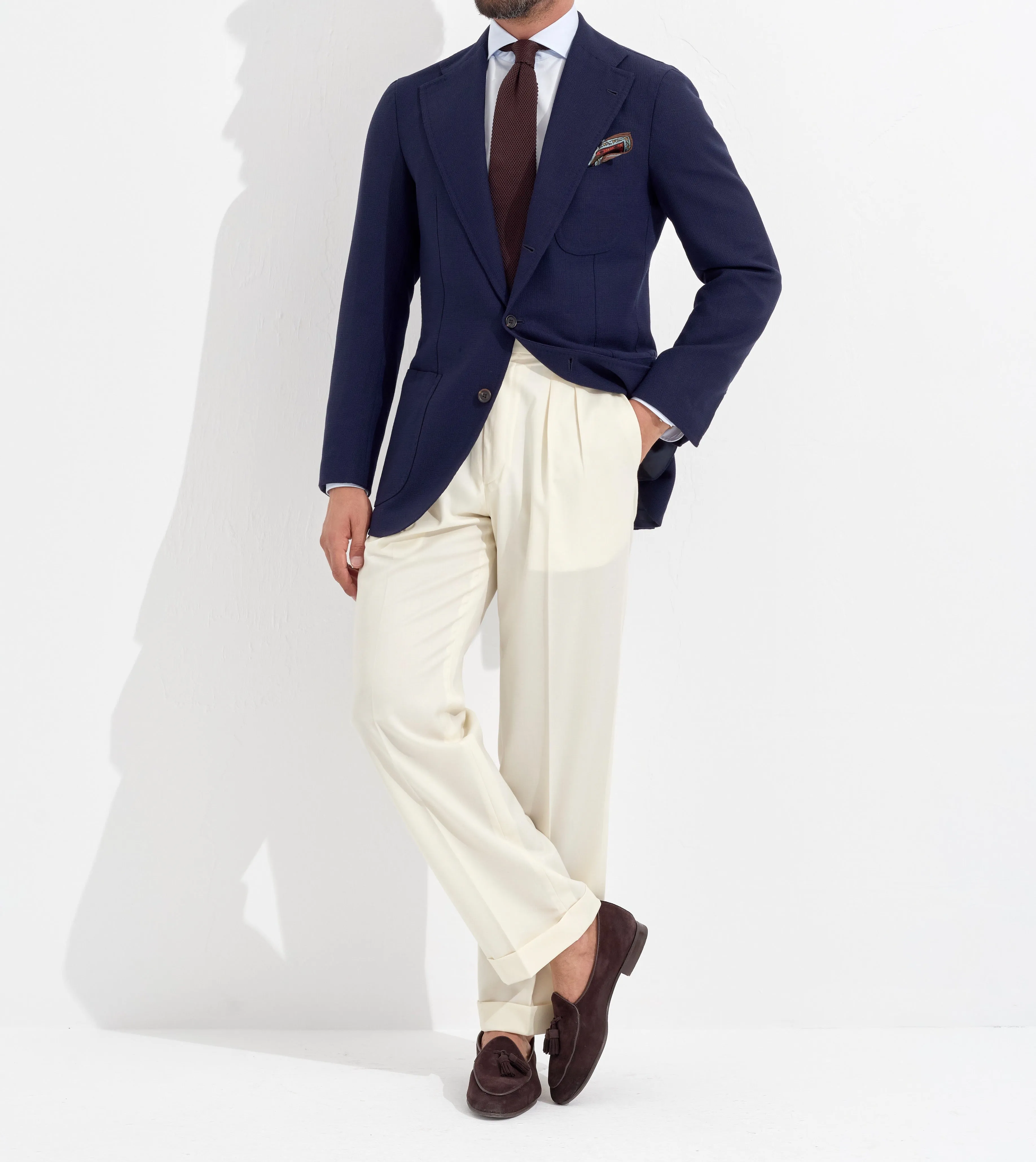 Orazio Luciano X Enis Inci - Dark Navy Smith Wolens Pure Wool Hopsack Jacket