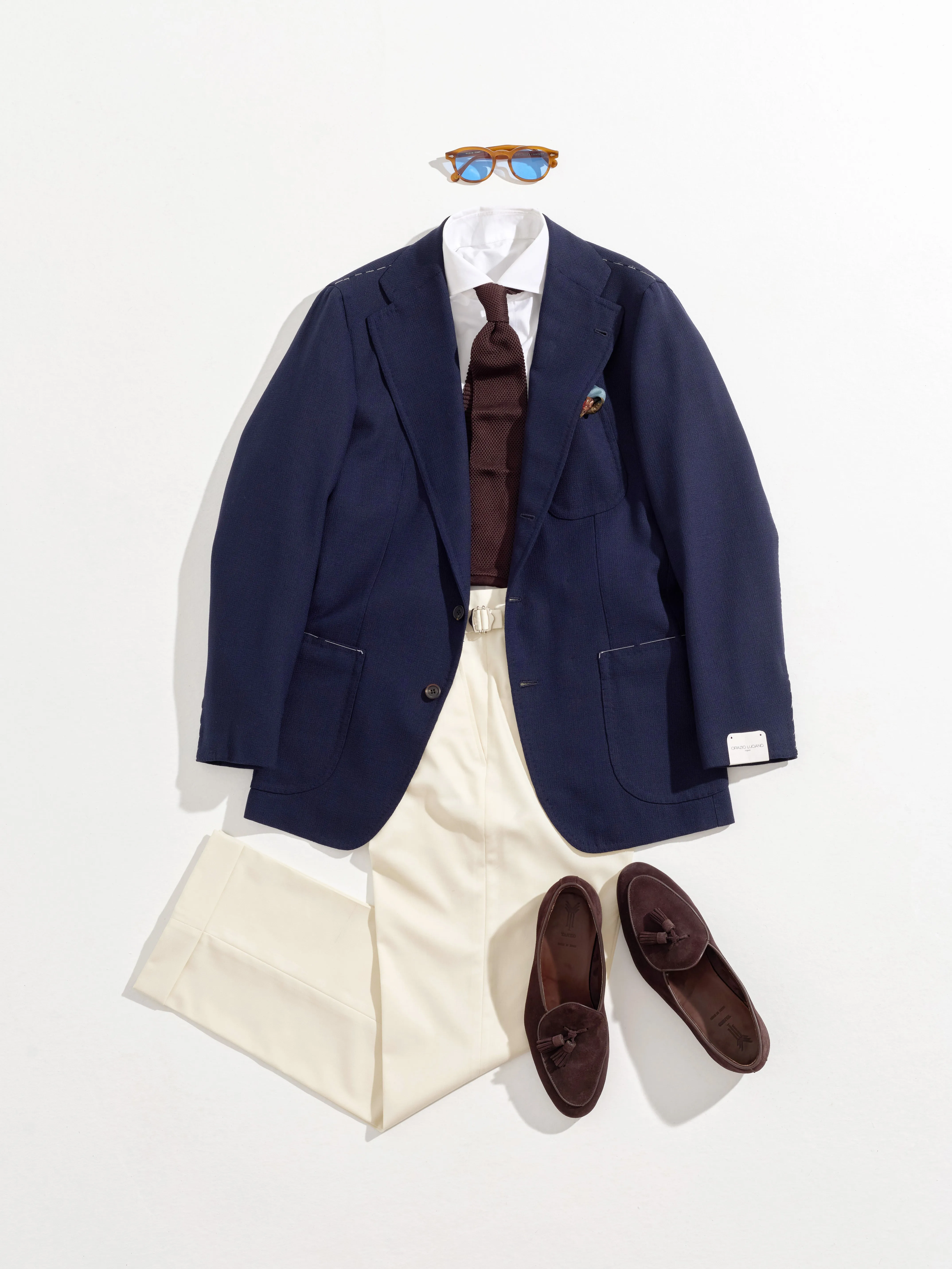 Orazio Luciano X Enis Inci - Dark Navy Smith Wolens Pure Wool Hopsack Jacket