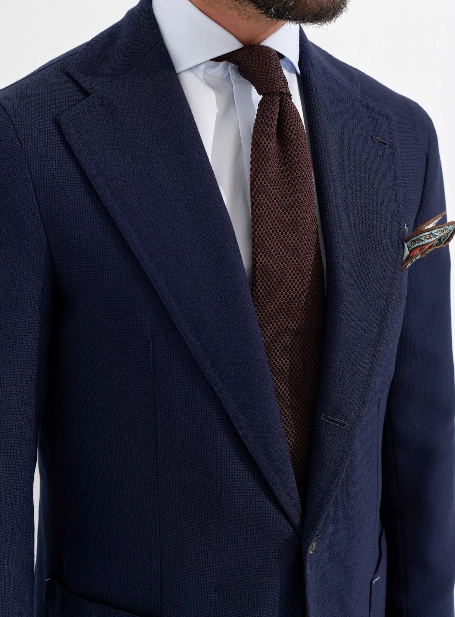 Orazio Luciano X Enis Inci - Dark Navy Smith Wolens Pure Wool Hopsack Jacket