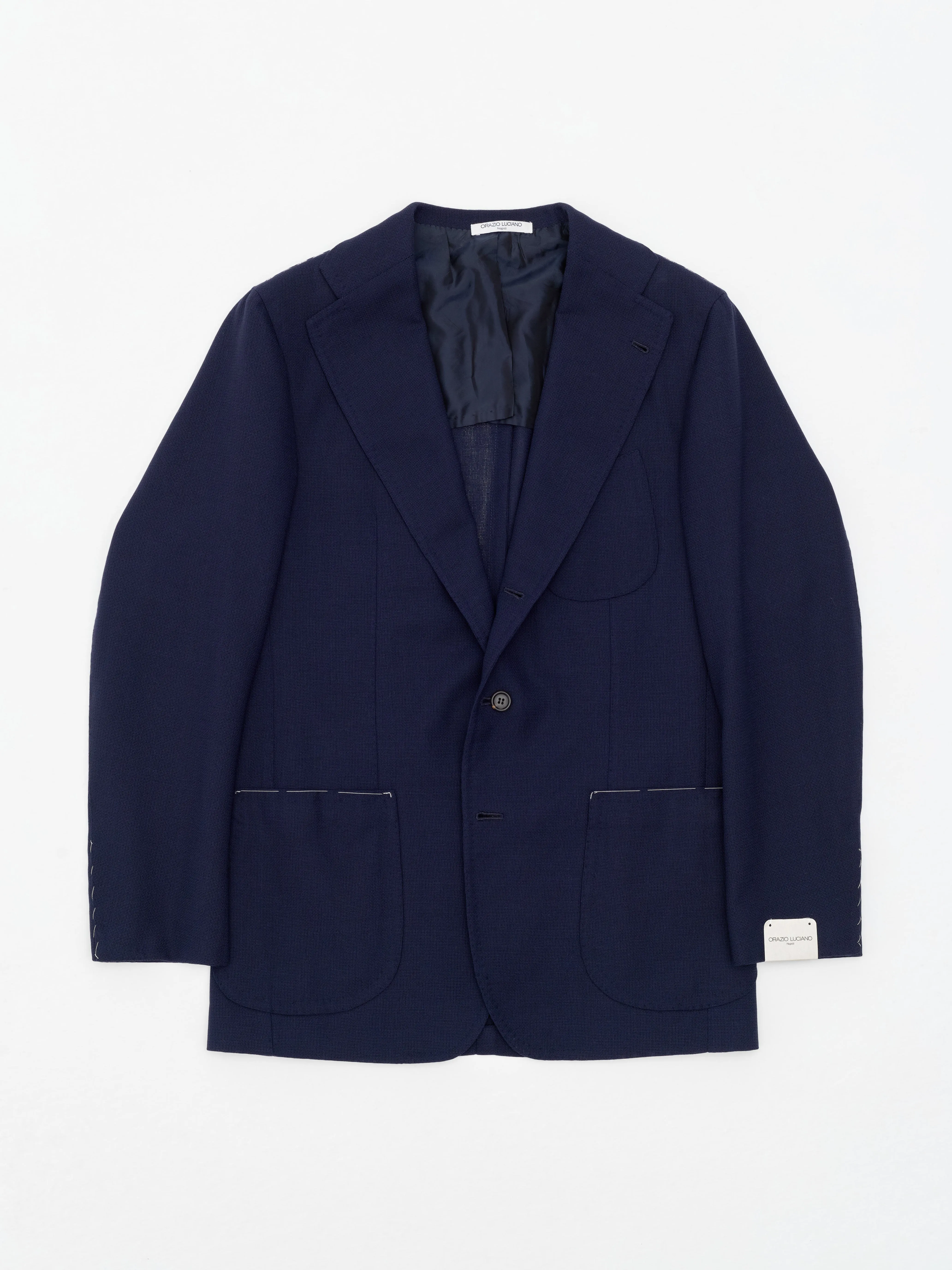 Orazio Luciano X Enis Inci - Dark Navy Smith Wolens Pure Wool Hopsack Jacket