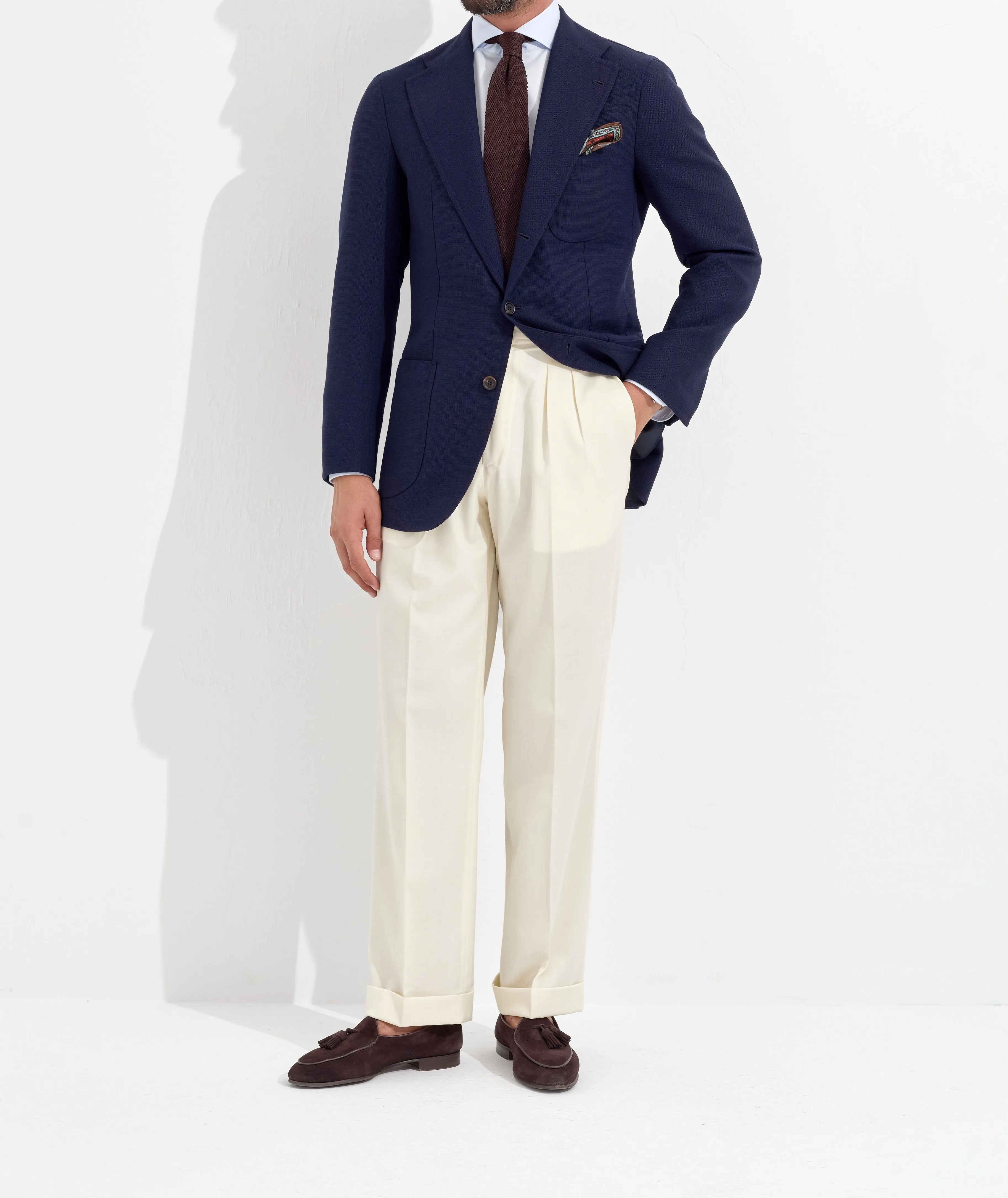 Orazio Luciano X Enis Inci - Dark Navy Smith Wolens Pure Wool Hopsack Jacket